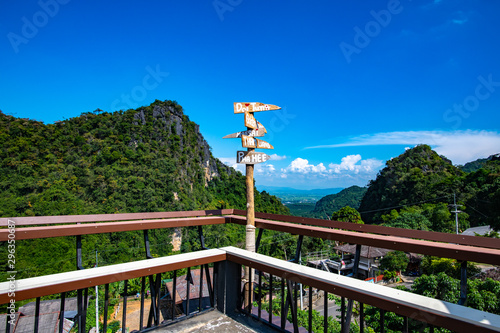 Pha Mee village with mountain view