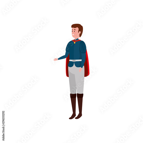 prince of fairytale avatar character vector illustration design