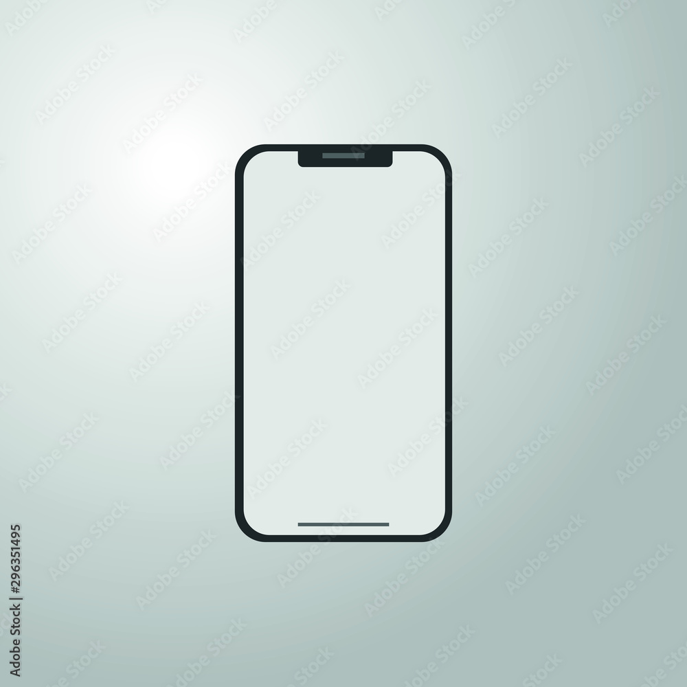 mobile phone with blank screen isolated on white mobile phone with blank screen isolated on white