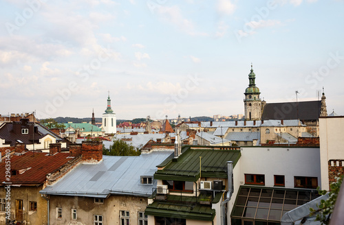 Roofs of houses in the city