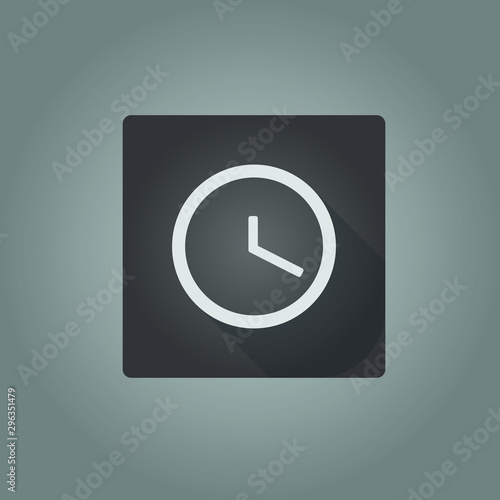 metallic glossy icon on black background watch time