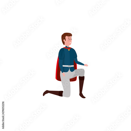 prince of fairytale avatar character vector illustration design