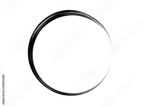 Grunge circle made for your project.Grunge art element made with art brush.