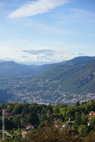 Panoramic mountain view from Como Italy