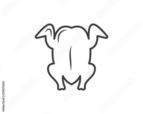 chicken logo icon vector illustration