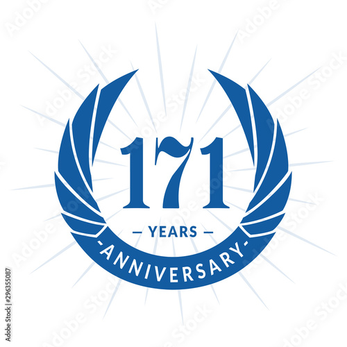 171st years anniversary celebration design. One hundred and seventy-one years logotype. Vector and illustration.