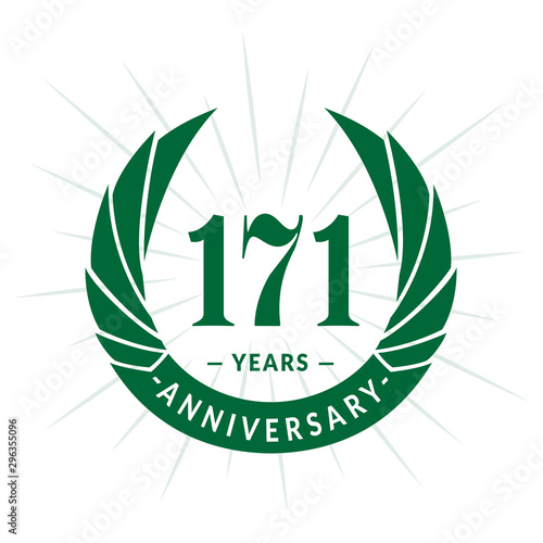 171st years anniversary celebration design. One hundred and seventy-one years logotype. Vector and illustration.