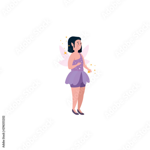 magic fairy character isolated icon vector illustration design