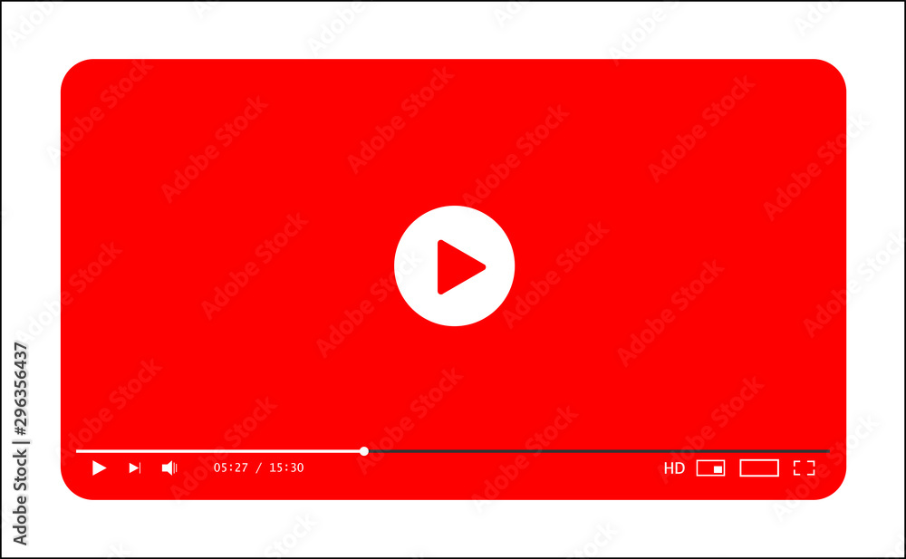 Classic video player template. Vector illustration Classic video player template. Vector illustration