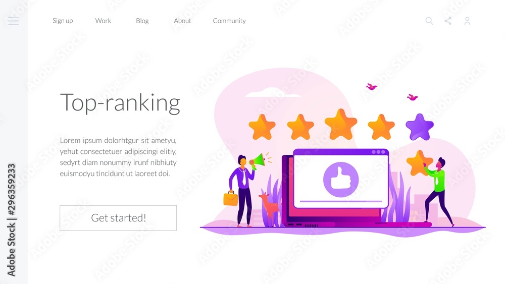 Customer feedback, client review. Social media networks, online service ...