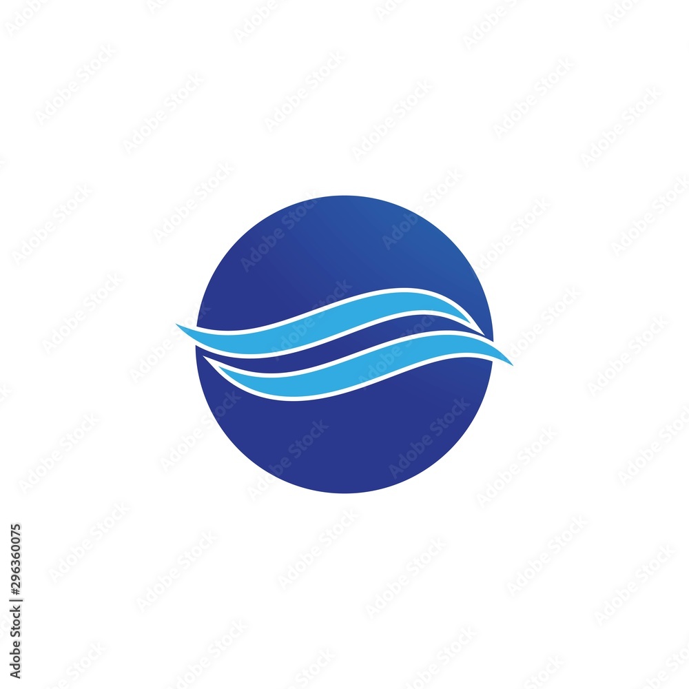 Fototapeta premium Water Wave Icon Logo