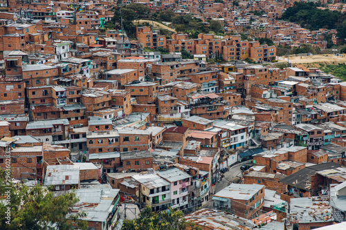 Houses on the hills of Comuna 13 in Medellin, Columbia © BGStock72