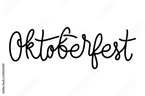 oktoberfest lettering calligraphy font icon