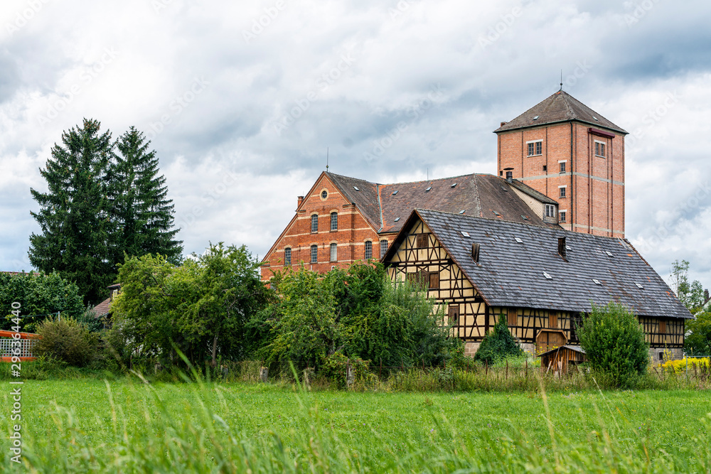 Old brick and half timbered building, Hahn Mill, Baden-Wurttemberg, Germany Old brick and half timbered building, Hahn Mill, Baden-Wurttemberg, Germany