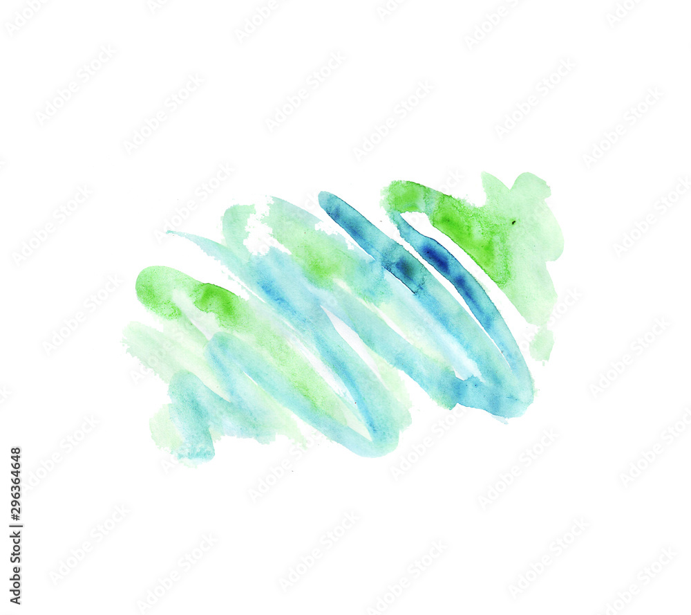 green and blue stripes on a white background
