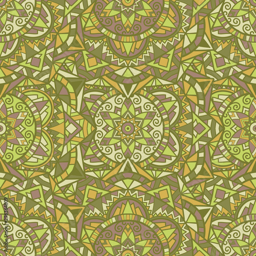 Mandala vector seamless pattern background. Tribal ornament. photo