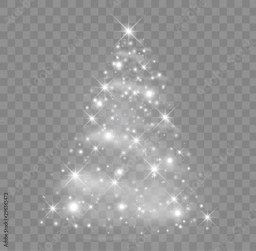 Shiny Christmas tree vector illustration 