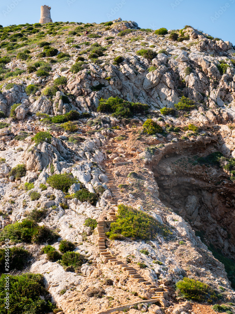  Cliff on the Mediterranean coast and Torre del Gerro