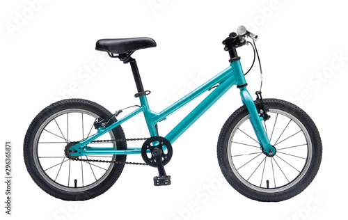 Isolated Kids Bicycle In Metallic Color Frame