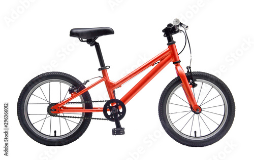 Isolated Kids Bicycle In Metallic Color Frame