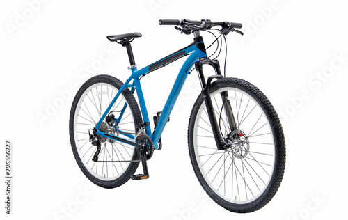 Isolated mountain bike in Blue Color