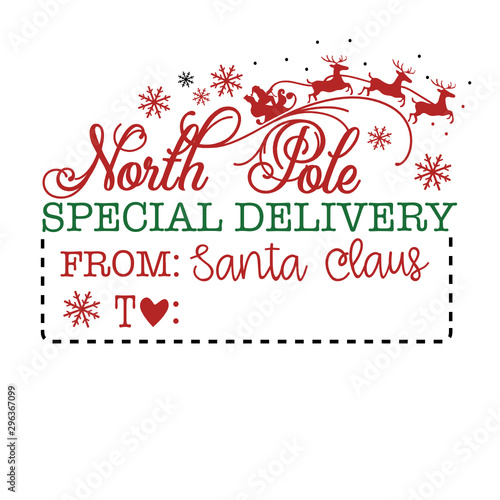 Santa Claus Present Tag