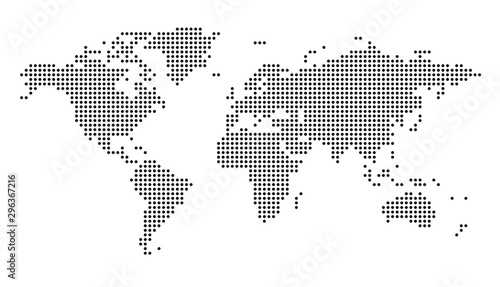 Obraz na płótnie Vector dotted world map