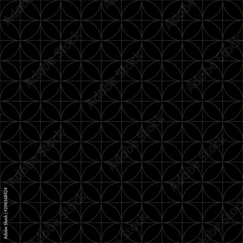 Dark seamless circle pattern. Pattern included in swatch.