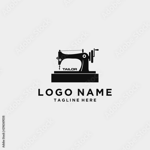 Sewing machine isolated on white background. Vector illustration for tailor shop or sewing.
