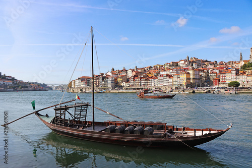 Panoramic view of old town Porto and Douro River