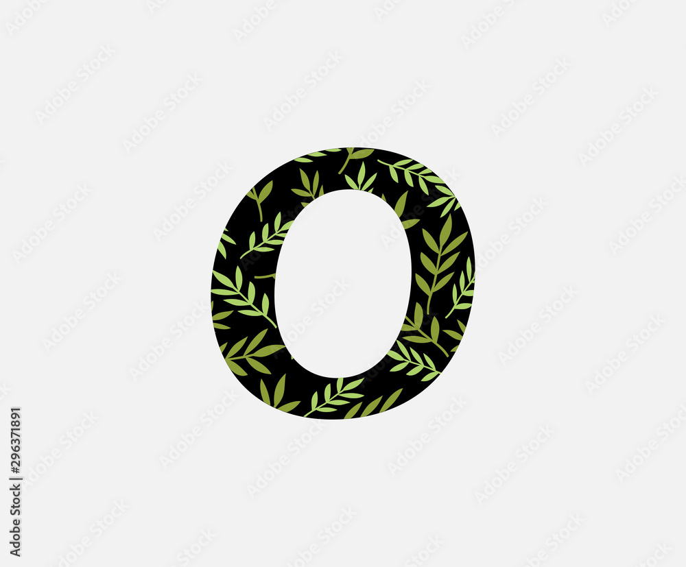 Tropical Leaves Vector Logo Letter O. O Letter Design Vector Green Leaves Tropical Logo Icon. Tropical Leaves Vector Logo Letter O. O Letter Design Vector Green Leaves Tropical Logo Icon.