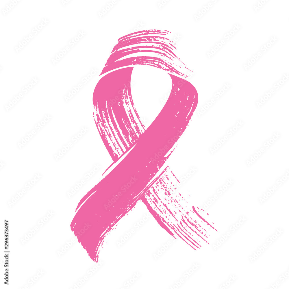 Pink Ribbon World Breast Cancer Awareness Vector Stock Vector