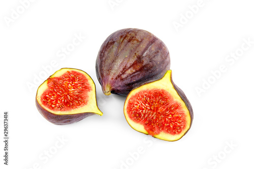 Fig fruits isolated on white background. Healthy food.