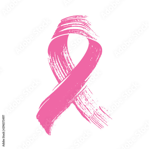 Tela Pink Ribbon World Breast Cancer Awareness Vector