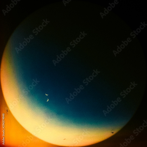 Close up of moon in sky