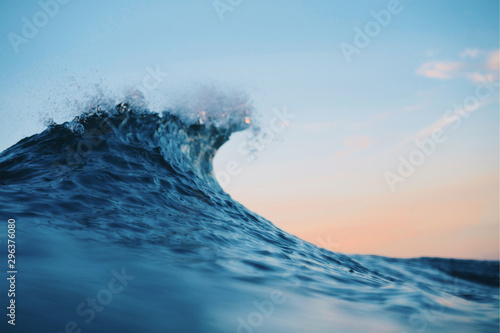 Wave at sunset