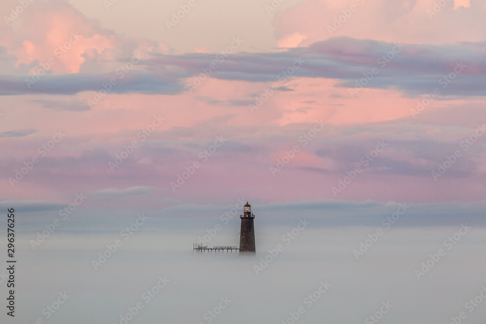 Lighthouse in fog Lighthouse in fog
