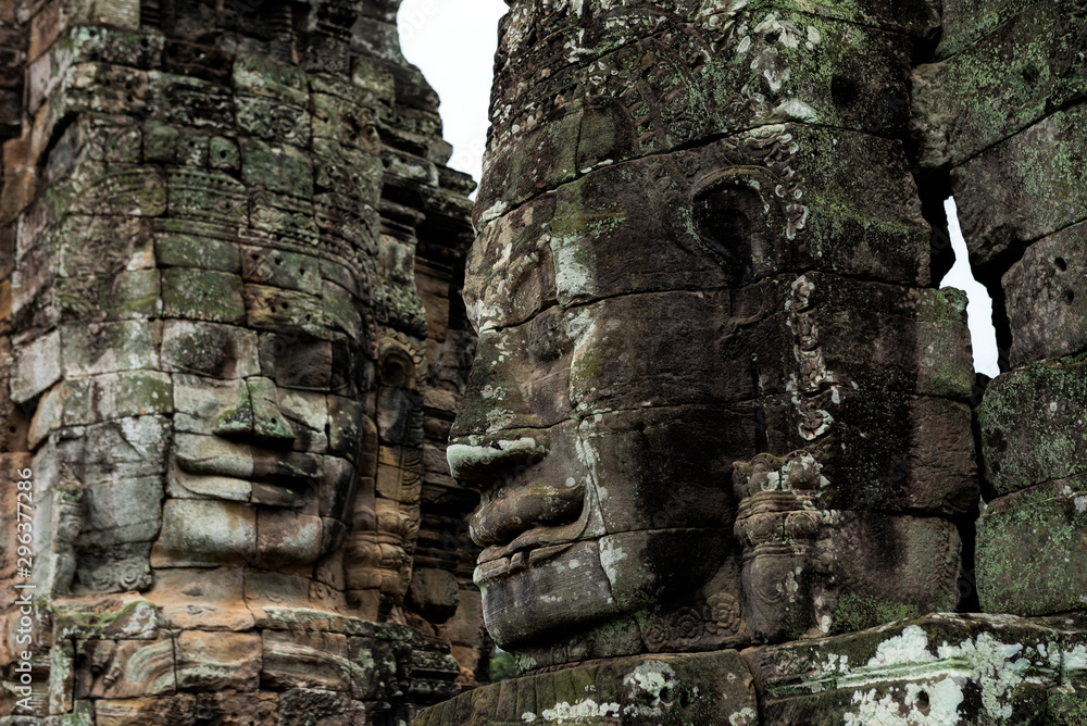 Bayon temple, Angkor Wat is a public place inSiam Reap, Cambodia.It is a beautiful ancient architecture. Bayon temple, Angkor Wat is a public place inSiam Reap, Cambodia.It is a beautiful ancient architecture.