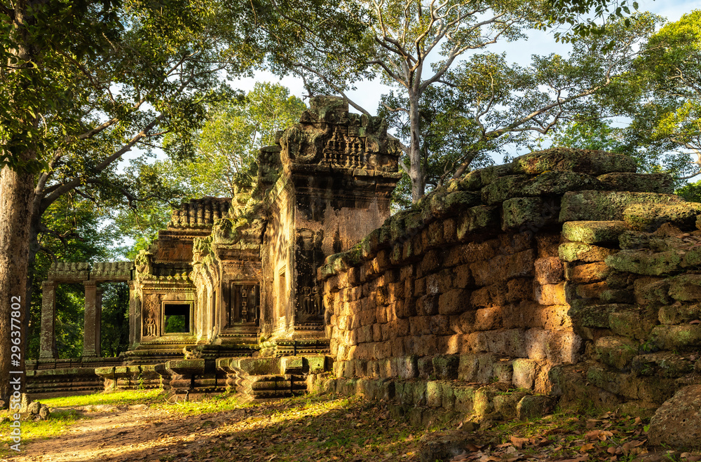 Fototapeta premium Angkor Wat is a public place in Siem Reap, Cambodia. It is a beautiful ancient architecture.