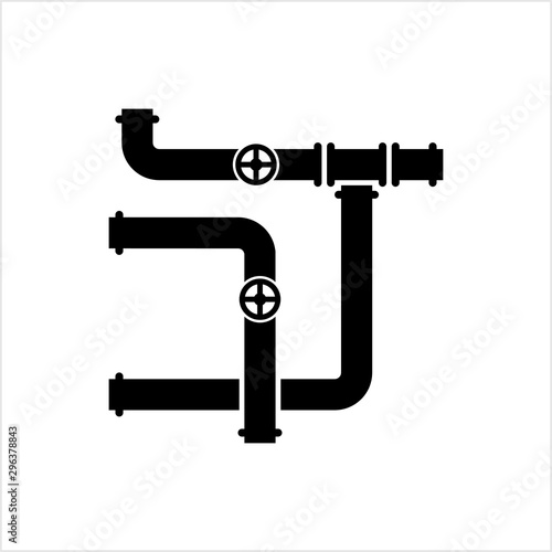 Pipe Icon, Pipe Fitting Icon, Water, Gas, Oil Pipeline, Plumbing Work