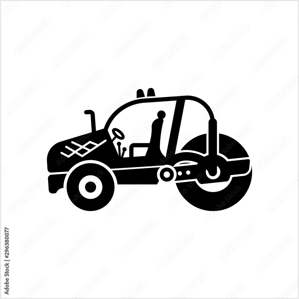 Road Roller Icon, Construction Vehicle Icon Road Roller Icon, Construction Vehicle Icon
