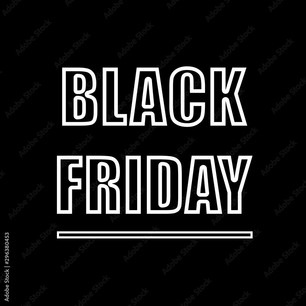 Black Friday banner background in flat style Black Friday banner background in flat style
