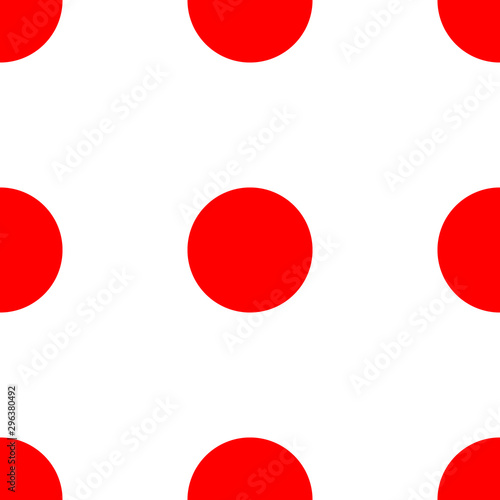 Perfect seamlessred circles pattern. red Polka dot Pattern. Background for dress photo