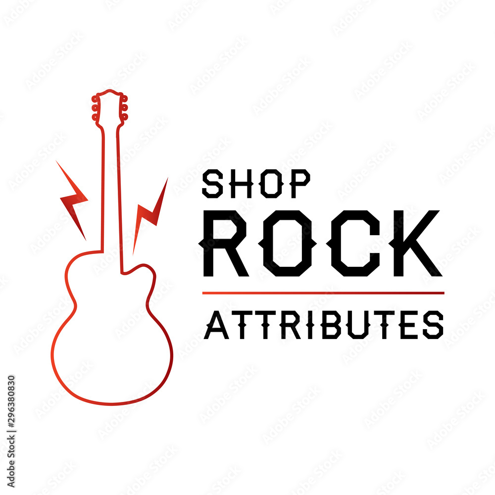 Vector logo for rock shop paraphernalia and symbols Vector logo for rock shop paraphernalia and symbols