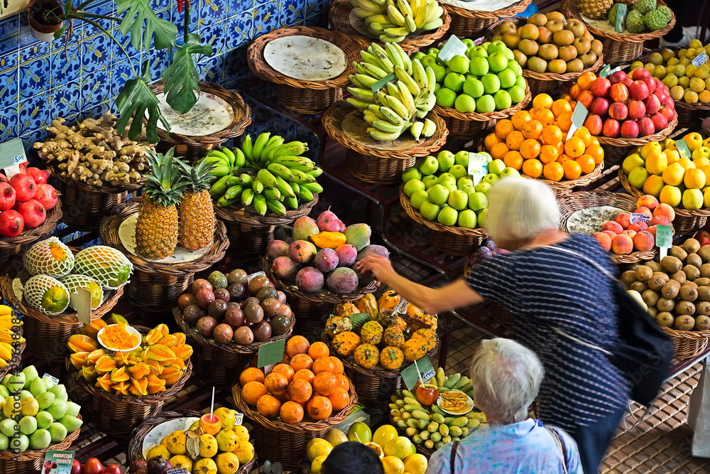 Mercado dos lavradores in Funchal ,  Madeira island