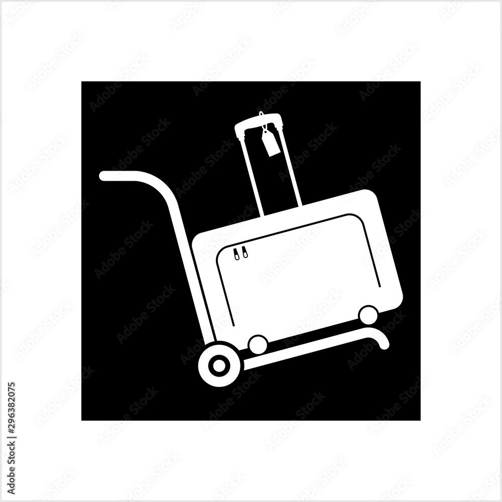 Obraz premium Suitcase On Trolley (Hand Truck) Design