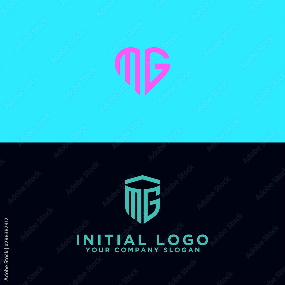 MG Logo Set modern graphic design, Inspirational logo design for all companies. -Vectors - obrazy, fototapety, plakaty 