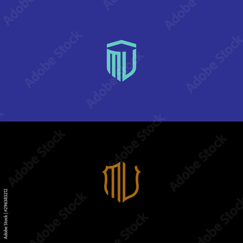 MV Logo Set modern graphic design, Inspirational logo design for all companies. -Vectors