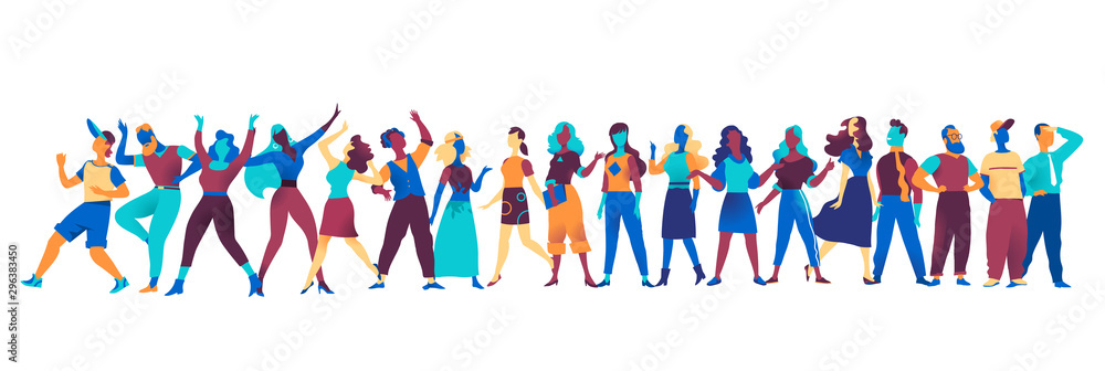 Collection of vector male and female characters for character animation. Men women avatars isolated on white background. Vector illustration Collection of vector male and female characters for character animation. Men women avatars isolated on white background. Vector illustration