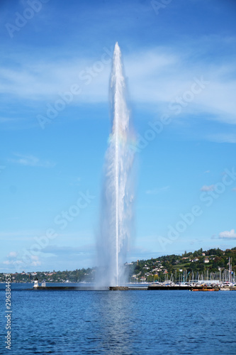 Jet d'Eau Fountain Geneva in Switzerland